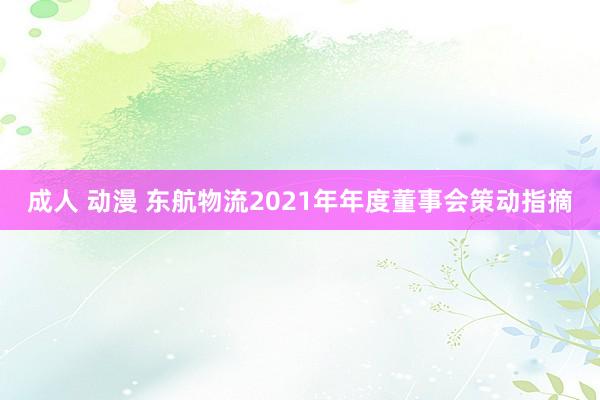 成人 动漫 东航物流2021年年度董事会策动指摘