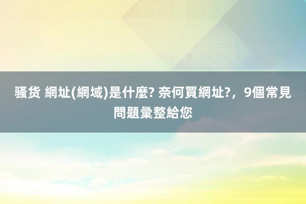 骚货 網址(網域)是什麼? 奈何買網址?，9個常見問題彙整給您