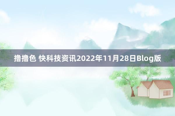 撸撸色 快科技资讯2022年11月28日Blog版