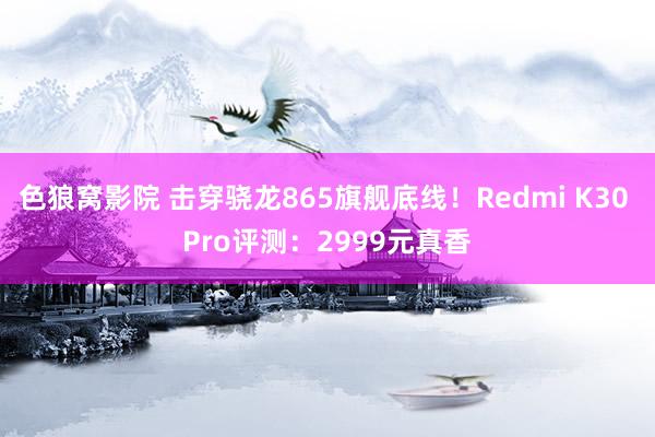 色狼窝影院 击穿骁龙865旗舰底线！Redmi K30 Pro评测：2999元真香